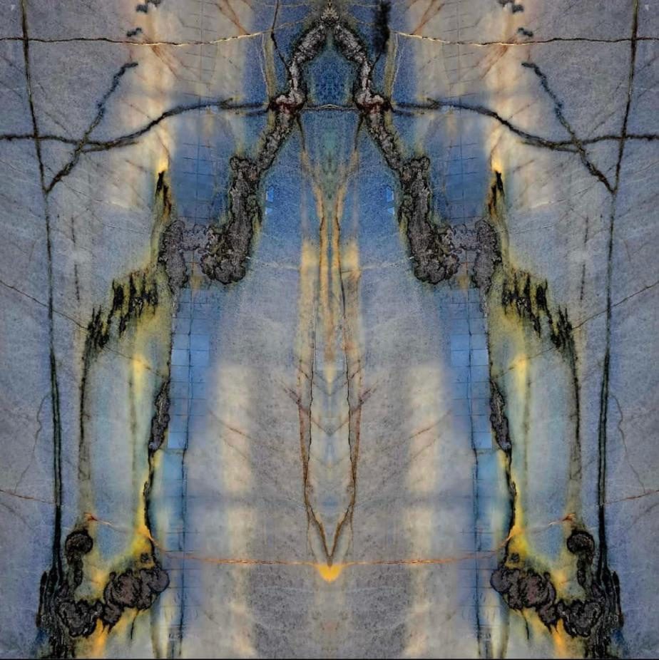 Bookmatched blue onyx