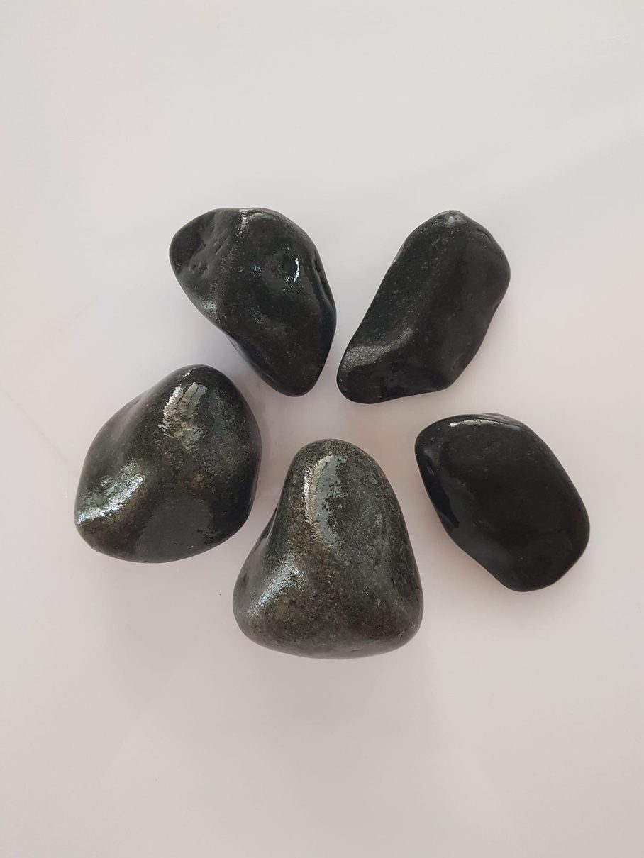 Green landscape pebbles