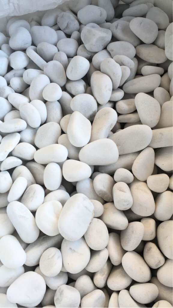 White landscape pebbles