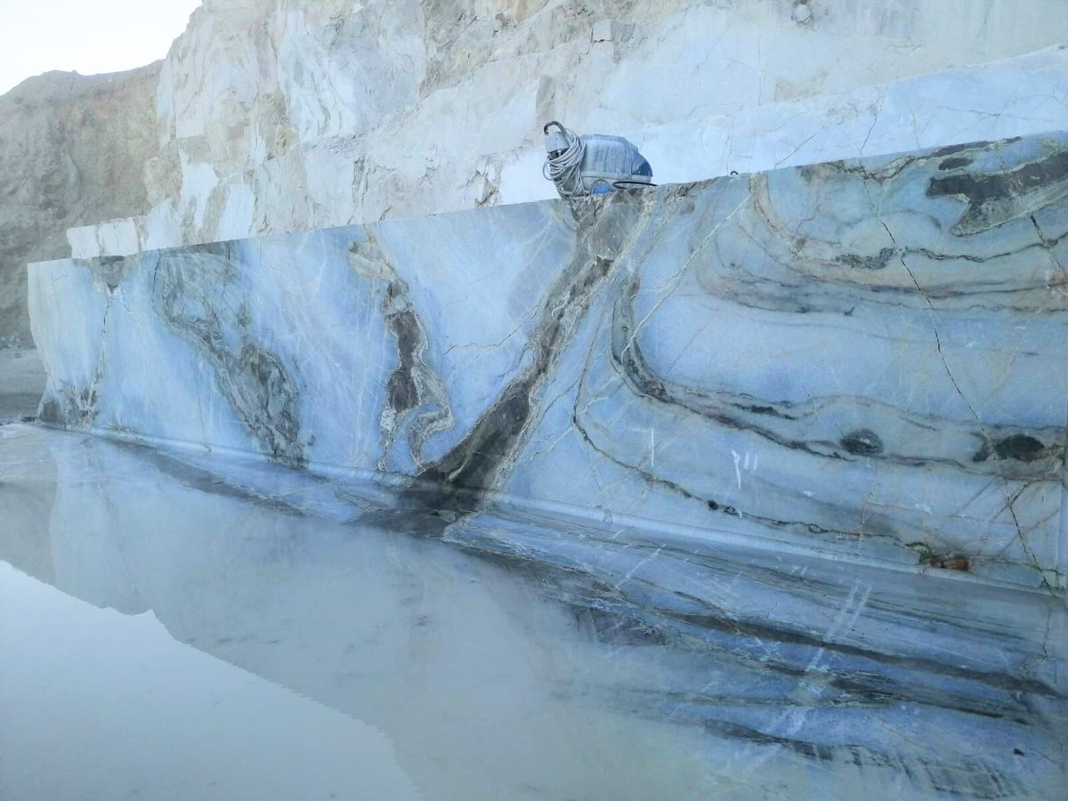 Blue marble quarry